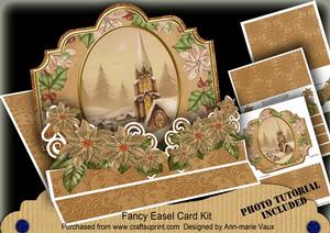 Christmas Snow Steeple 3D Easel Card Mini Kit