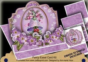 Lilac Wedding Bell 3D Easel Card Mini Kit
