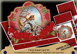Christmas Red Robin 3D Easel Card Mini Kit