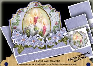 Christmas Candle Trio 3D Easel Card Mini Kit