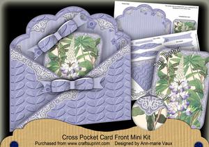 Blue Lupin Lace Cross Faux Pocket Cf Mini Kit
