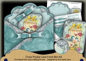 Lovebirds Lace Cross Faux Pocket Cf Mini Kit