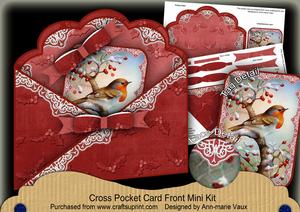 Red Robin Lace Cross Faux Pocket Cf Mini Kit