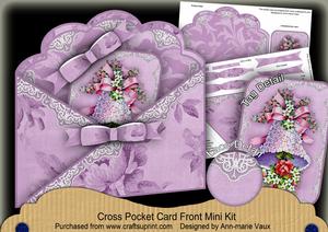 Wedding Bell Lilac Lace Cross Faux Pocket Cf Mini Kit