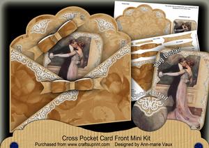 Dancing Couple Lace Cross Faux Pocket Cf Mini Kit