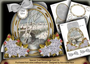 Snow Bridge Special Large Oval Card Mini Kit
