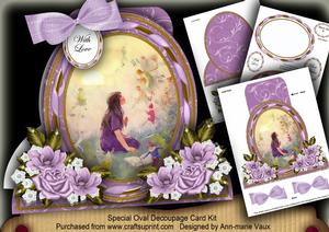Lilac Fairy Special Large Oval Card Mini Kit