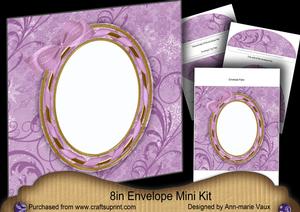 Lilac Swirl Postbox 8in Envelope Mini Kit