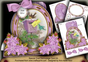 Lilac Postbox Special Large Oval Card Mini Kit