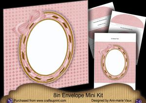 Baby Pink Check 8in Envelope Mini Kit