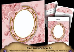 Pretty Pink Rose 8in Envelope Mini Kit