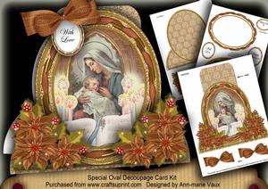 Mother Mary Special Large Oval Card Mini Kit
