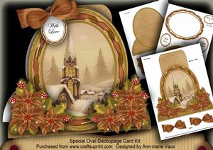 Snow Steeple Special Large Oval Card Mini Kit