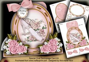 Wedding Shoe Special Large Oval Card Mini Kit