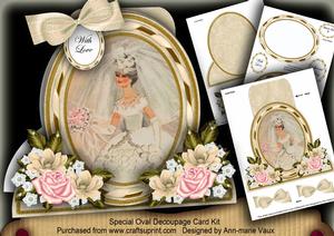 The Blushing Bride Special Large Oval Card Mini Kit