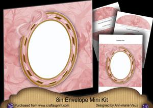 Pink Roses2 8in Envelope Mini Kit