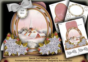 Snow Church Special Large Oval Card Mini Kit