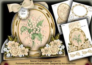 Lily of the Valley Special Large Oval Card Mini Kit
