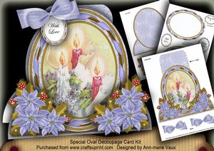 Candle Trio Special Large Oval Card Mini Kit