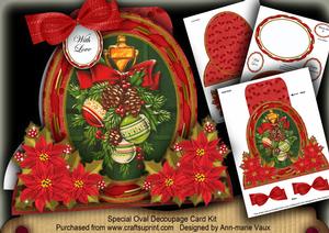 Vintage Door Knocker Special Large Oval Card Mini Kit