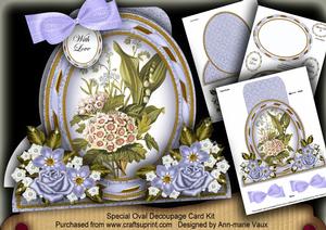 Mixed Bouquet 5 Special Large Oval Card Mini Kit