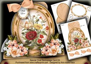 Mixed Bouquet 6 Special Large Oval Card Mini Kit
