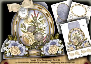 Mixed Bouquet 7 Special Large Oval Card Mini Kit