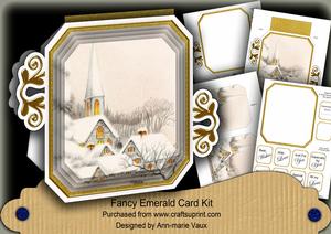 Ice Church Gold Fancy Emerald Decoupage Mini Kit