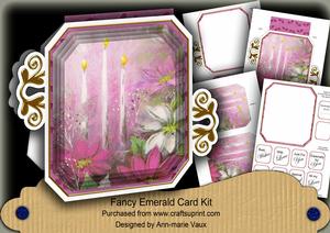 Pink Poinsettia Fancy Emerald Decoupage Mini Kit