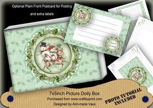 Reindeer Trio Christmas Ddoily 7x5in Presentation Box m Kit