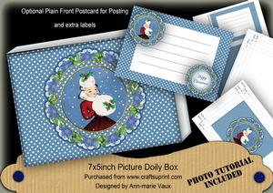 Winter Lady Christmas Ddoily 7x5in Presentation Box m Kit