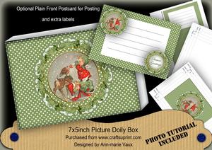 Feed Reindeer Christmas Doily 7x5in Presentation Box m Kit