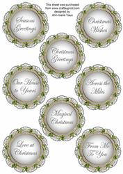 Ice Church Lace Doily Christmas Sentiment Sheet