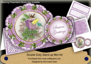Postbox Christmas Double Doily Card Mini Kit