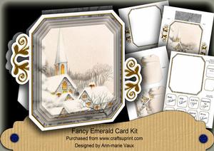 Ice Church Silver Emerald Decoupage Mini Kit
