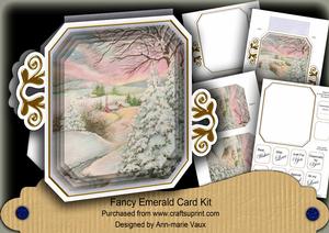 Snowscene2 Emerald Decoupage Mini Kit