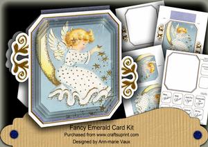 Star Angel Emerald Decoupage Mini Kit