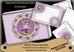 Lilac Bell Doily 7x5in Presentation Box m Kit