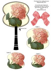 Hydreanga Oriental Hand Fan Topper Step by Step