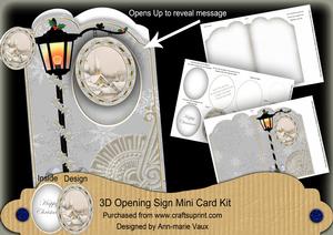 Ice Church 3D Opening Sign Card Mini Kit