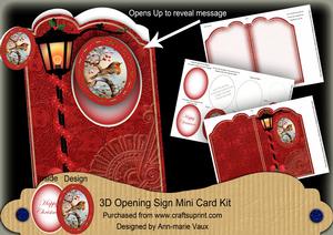 Red Robin 3D Opening Sign Card Mini Kit