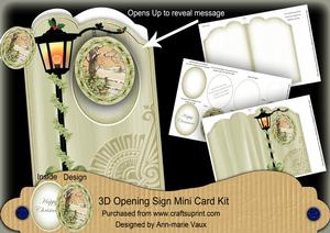 Winter Tale 3D Opening Sign Card Mini Kit