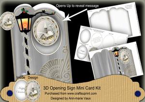 Church Lights on 3D Opening Sign Card Mini Kit