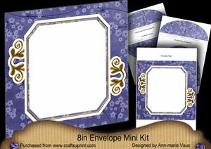 Blue Wildflowers Emerald 8in Envelope Mini Kit
