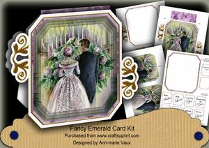 Lilac Ceremony Fancy Emerald Decoupage Card Mini Kit