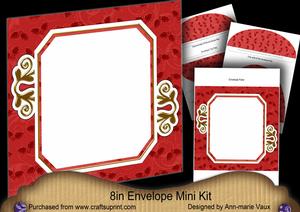 Red Holly Fancy Emerald 8in Envelope Mini Kit