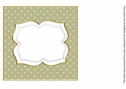 Olive Star Flake 7in Fancy Insert Panel