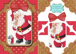 Cute Santa A5 Decoupage Card Front Step by Step