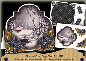 Winter Walk Shaped Over 3D Mini Card Kit