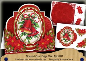 Red Bells Shaped Over 3D Mini Card Kit
